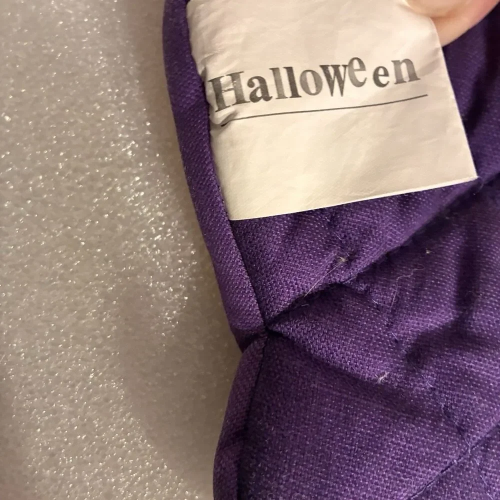 Halloween 3 Piece Kitchen Set. Dish Towel-Ghosts, 1 W/ Spiders, Web & Pot Holder